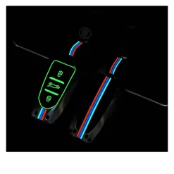 Clearance Metalen Sleutelhoesje voor Peugeot grijs B3 Autosleutelhoesjes