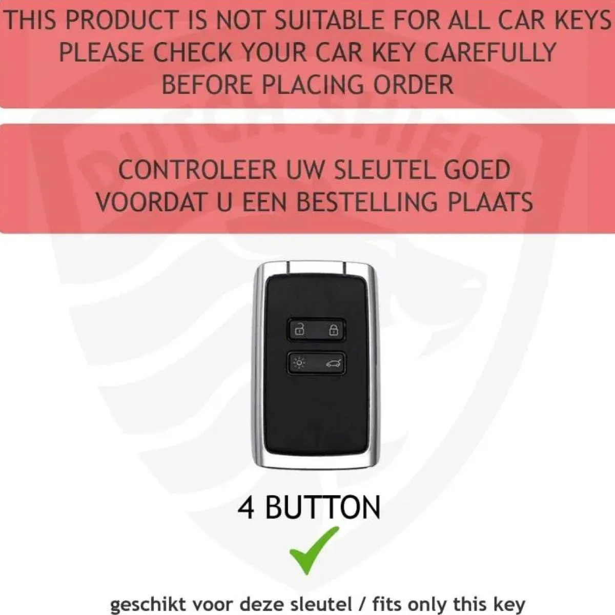 Online Metalen Sleutelhoesje voor Renault - Dacia grijs A Autosleutelhoesjes