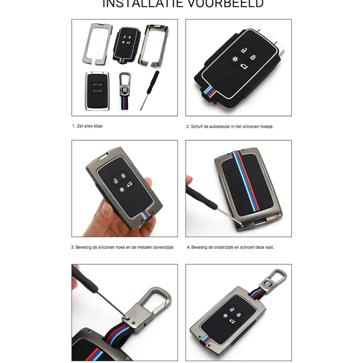 New Metalen Sleutelhoesje voor Smart #1 - Smart #3 Autosleutelhoesjes