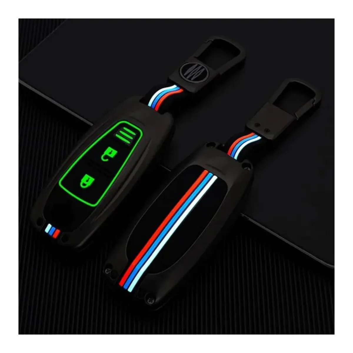 Discount Metalen Sleutelhoesje voor Suzuki grijs A3A Autosleutelhoesjes