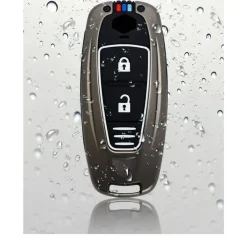 Discount Metalen Sleutelhoesje voor Suzuki grijs A3A Autosleutelhoesjes