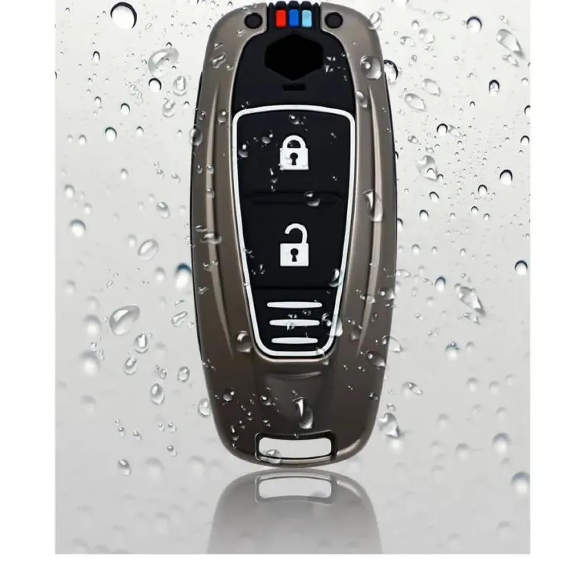 Discount Metalen Sleutelhoesje voor Suzuki grijs A3A Autosleutelhoesjes