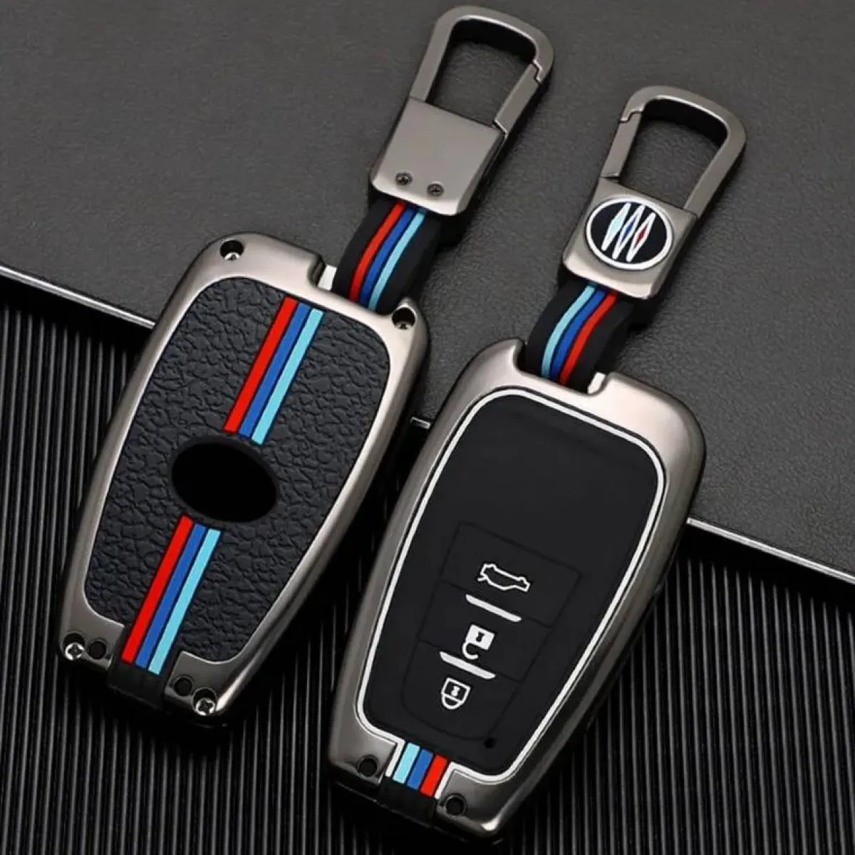 New Metalen Sleutelhoesje voor Toyota grijs B3A Autosleutelhoesjes