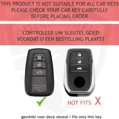 New Metalen Sleutelhoesje voor Toyota grijs B3A Autosleutelhoesjes