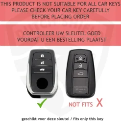 New Metalen Sleutelhoesje voor Toyota grijs A3 Autosleutelhoesjes