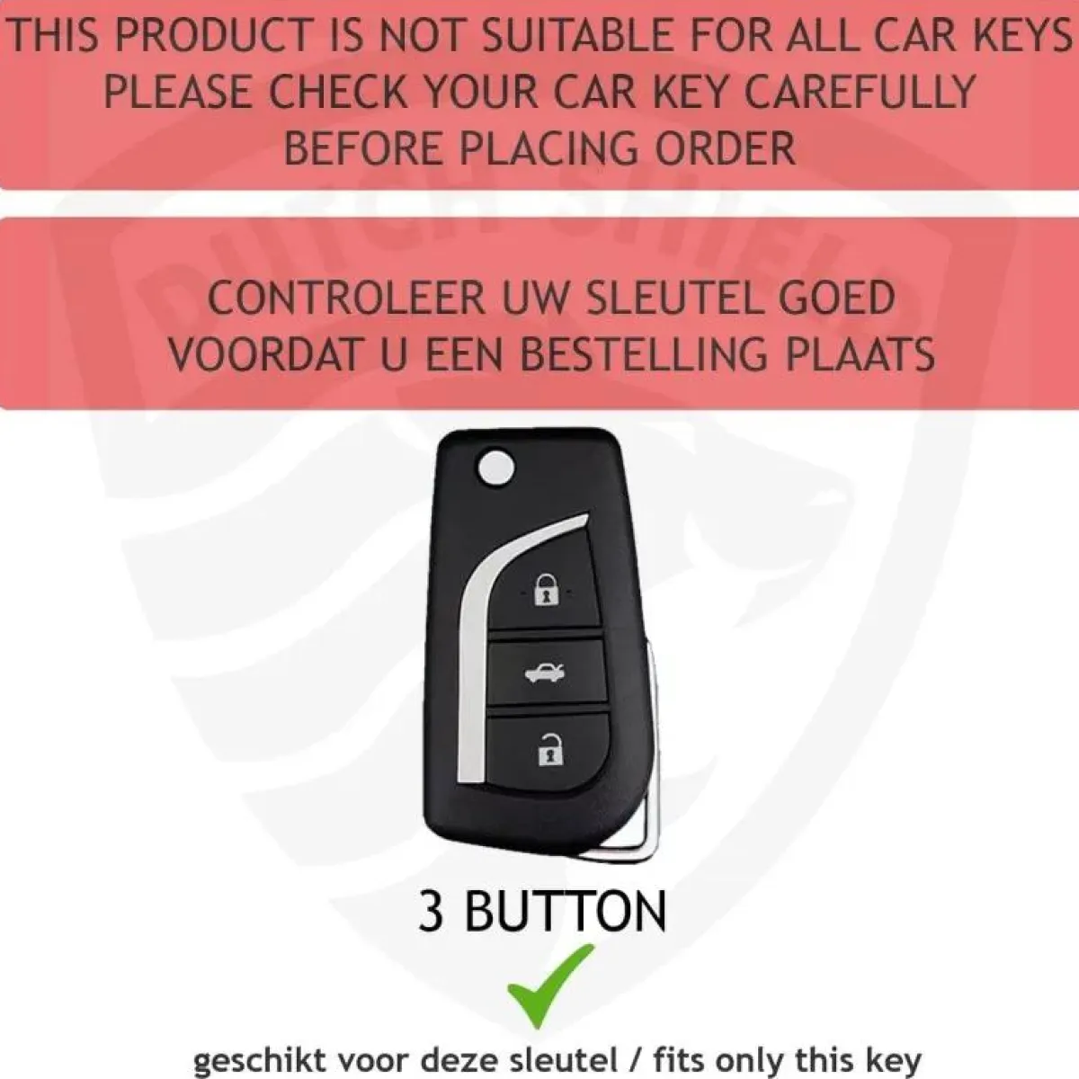 Metalen Sleutelhoesje voor Toyota grijs C3 Autosleutelhoesjes