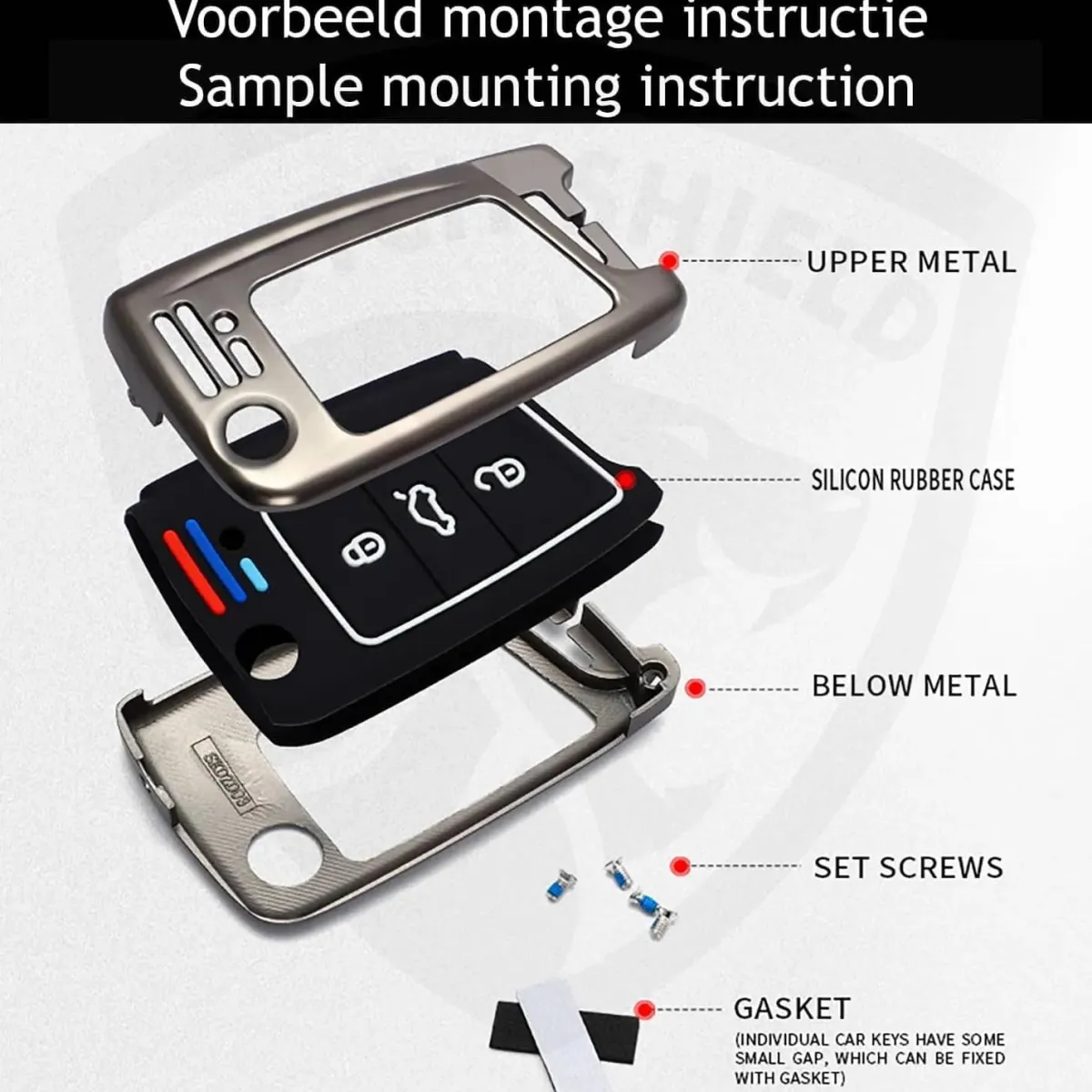 Discount Metalen Sleutelhoesje VW - Skoda - Seat - Cupra B3 Autosleutelhoesjes