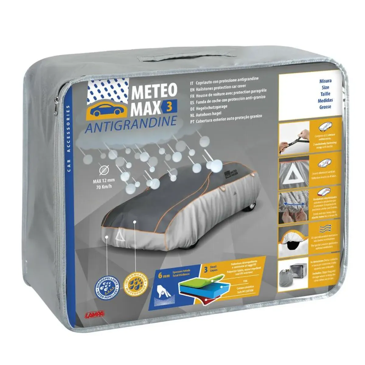 Clearance Meteo Max 3 - Hagelbeschermhoes auto AG1 XS 160x170x400cm Autohoezen