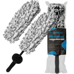 Discount Microvezel Velgenborstel - 2 Afneembare Borstels Auto Wassen