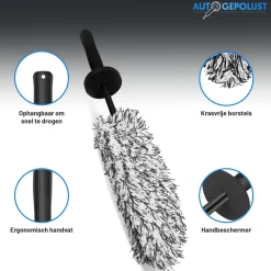 Discount Microvezel Velgenborstel - 2 Afneembare Borstels Auto Wassen