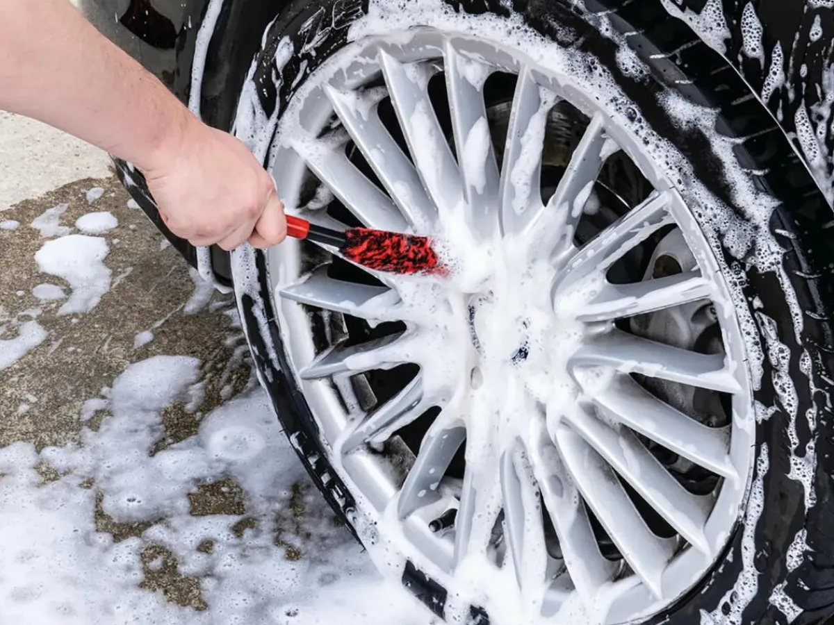New Microvezel velgenborstel S 32 cm antikras Auto Wassen