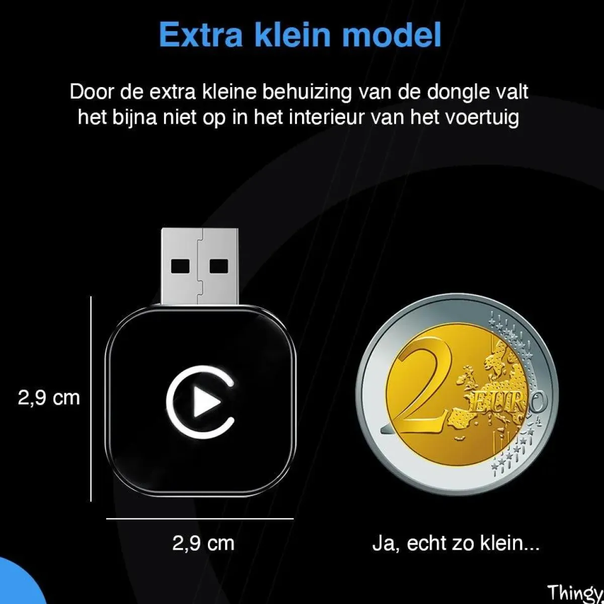 Hot Mini 2-in-1 CarPlay & Android Auto Dongle Draadloze Ontvangers