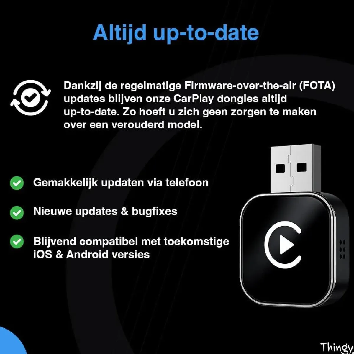 Hot Mini 2-in-1 CarPlay & Android Auto Dongle Draadloze Ontvangers