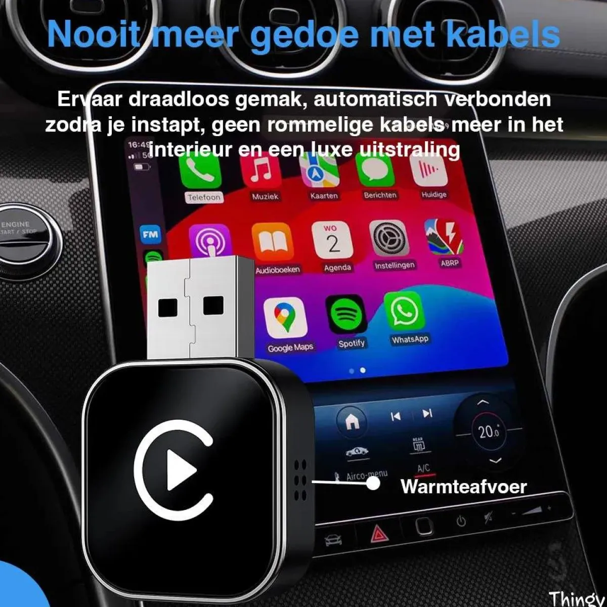 Hot Mini 2-in-1 CarPlay & Android Auto Dongle Draadloze Ontvangers