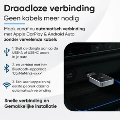 Mini 2-in-1 CarPlay & Android Auto Dongle V2 Draadloze Ontvangers