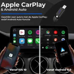 New Mini 2-in-1 CarPlay & Android Auto Dongle Draadloze Ontvangers