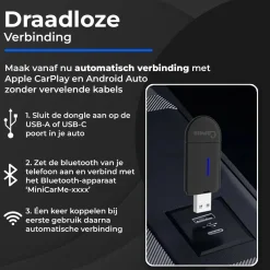 New Mini 2-in-1 CarPlay & Android Auto Dongle Draadloze Ontvangers