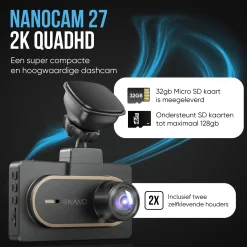 Clearance M27 2K QuadHD Wifi GPS 32gb dashcam Dashcams