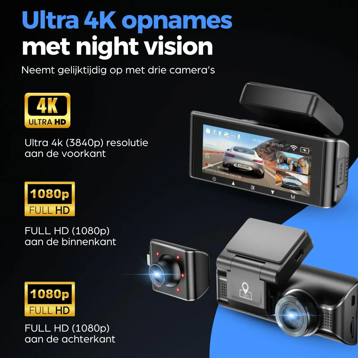 Sale M770 Pro 1CH 4K Wifi GPS 64gb dashcam Dashcams