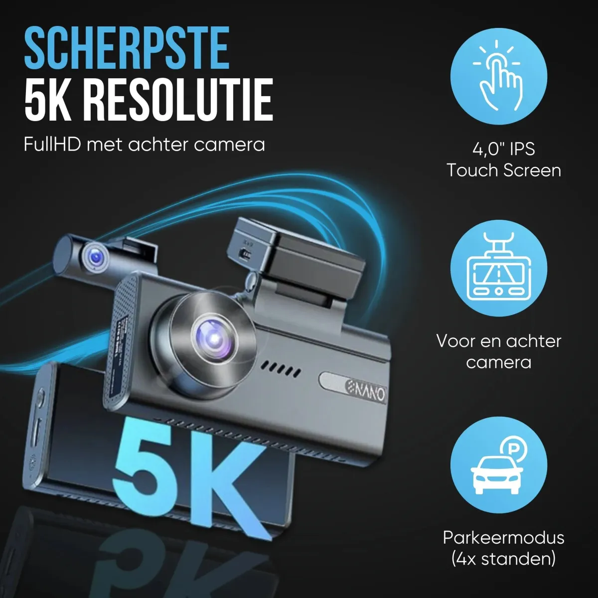 M93 Pro 5K Touch Wifi GPS 64gb dashcam Dashcams