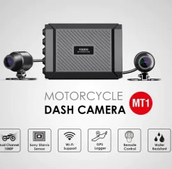 MT1 2CH Dual Wifi GPS 32gb motor dashcam Dashcams