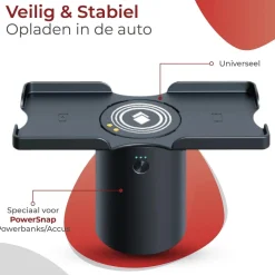 Hot PowerSnap Draadloze Qi Telefoonhouder 12V Telefoon & Tablethouders