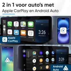 Outlet Premium 2-in-1 CarPlay & Android Auto Dongle Draadloze Ontvangers
