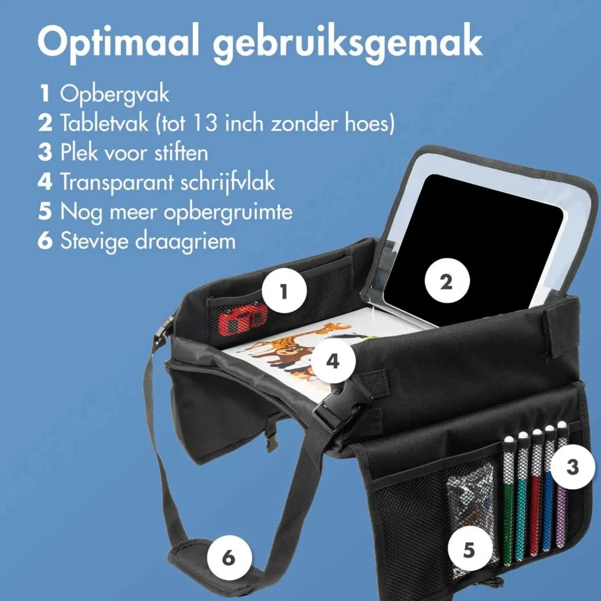 Online Reistafel met Tablethouder Organizers