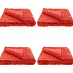 New Rood Soft Microvezeldoek 4 stuks Auto Poetsen