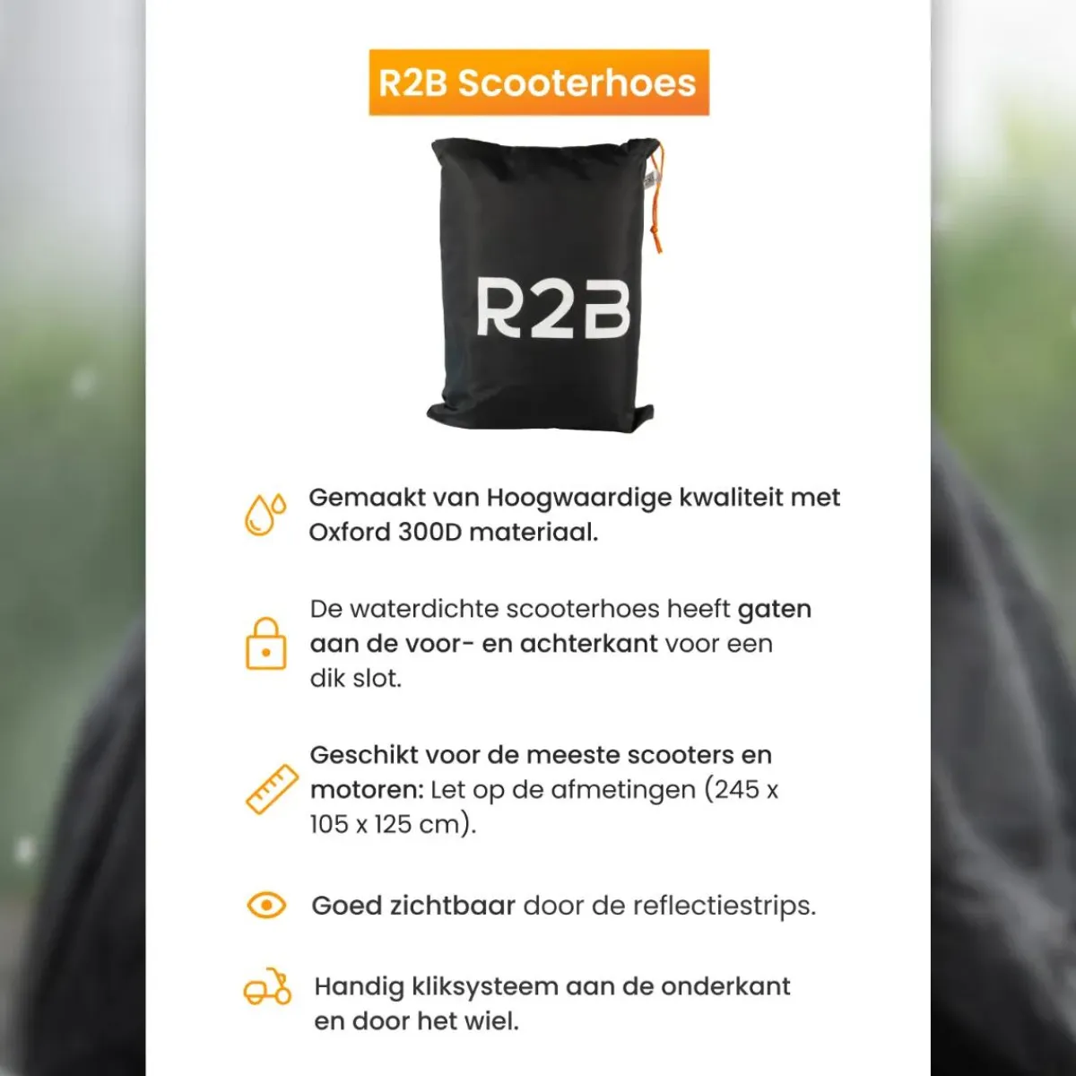 Scooterhoes & Motorhoes Waterdicht Autohoezen