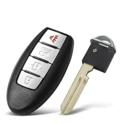 Sleutelbehuizing 4 knops geschikt voor Nissan Autosleutelhoesjes