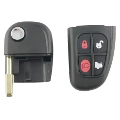 Discount Sleutelbehuizing 4 knops geschikt voor Jaguar Autosleutelhoesjes
