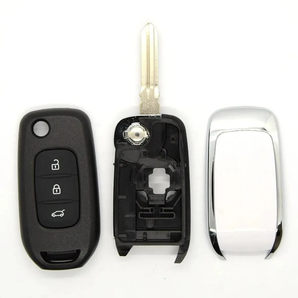 Best Sleutelbehuizing 3 knops geschikt voor Renault Autosleutelhoesjes