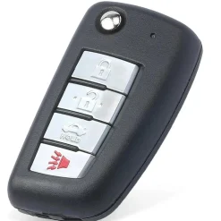 Sleutelbehuizing 4 knops geschikt voor Nissan Autosleutelhoesjes
