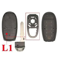 Clearance Smart key behuizing 3 knops geschikt voor Smart Autosleutelhoesjes