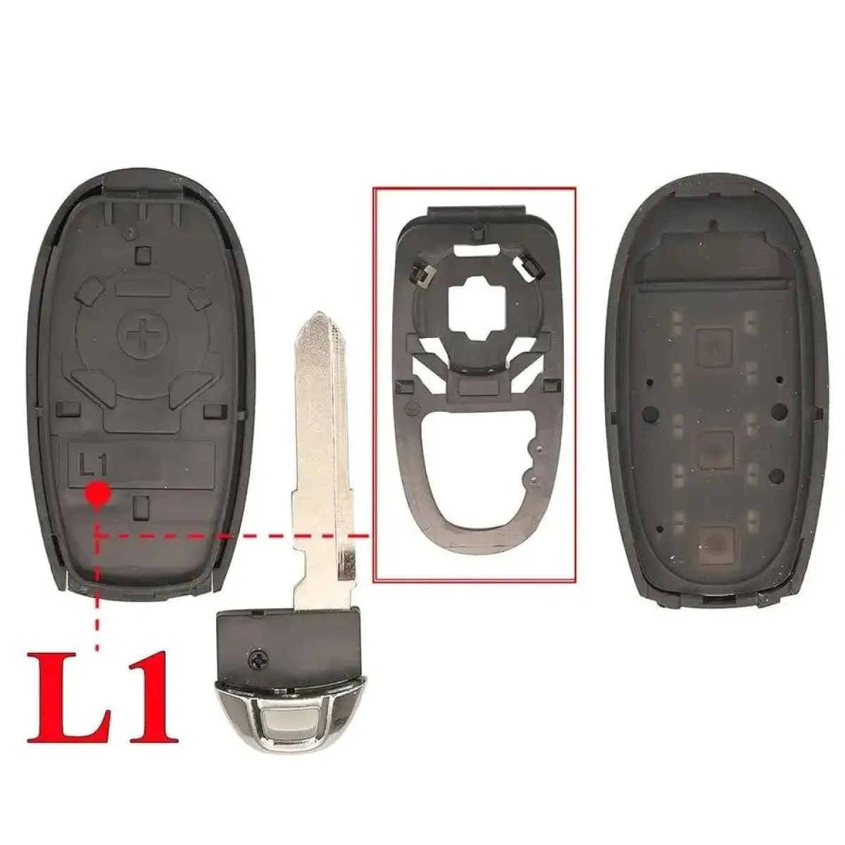 Clearance Smart key behuizing 3 knops geschikt voor Smart Autosleutelhoesjes