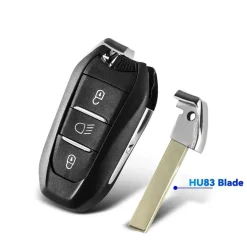 Outlet Smart key behuizing 3 knops geschikt voor Peugeot Autosleutelhoesjes