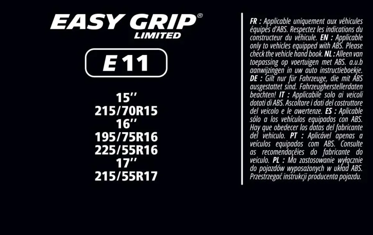 Hot Sneeuwkettingen - Easy Grip- EG-E11 Sneeuwkettingen