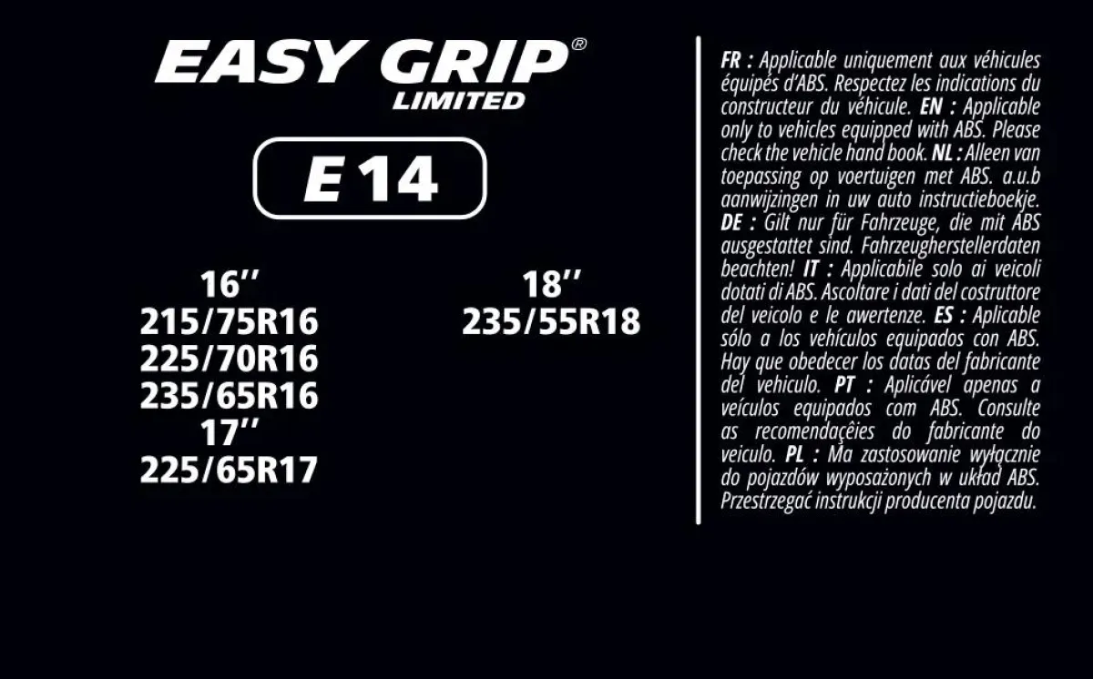 Sale Sneeuwkettingen - Easy Grip - EG-E14 Sneeuwkettingen