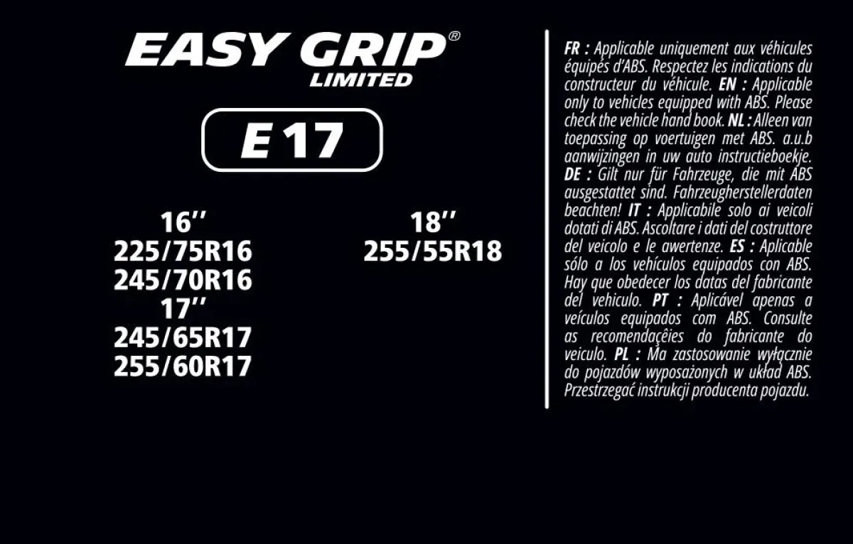 New Sneeuwkettingen - Easy Grip - EG-E17 Sneeuwkettingen