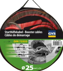 New Startkabels 500A - Geïsoleerd - 3,5m Acculaders & Starthulpen