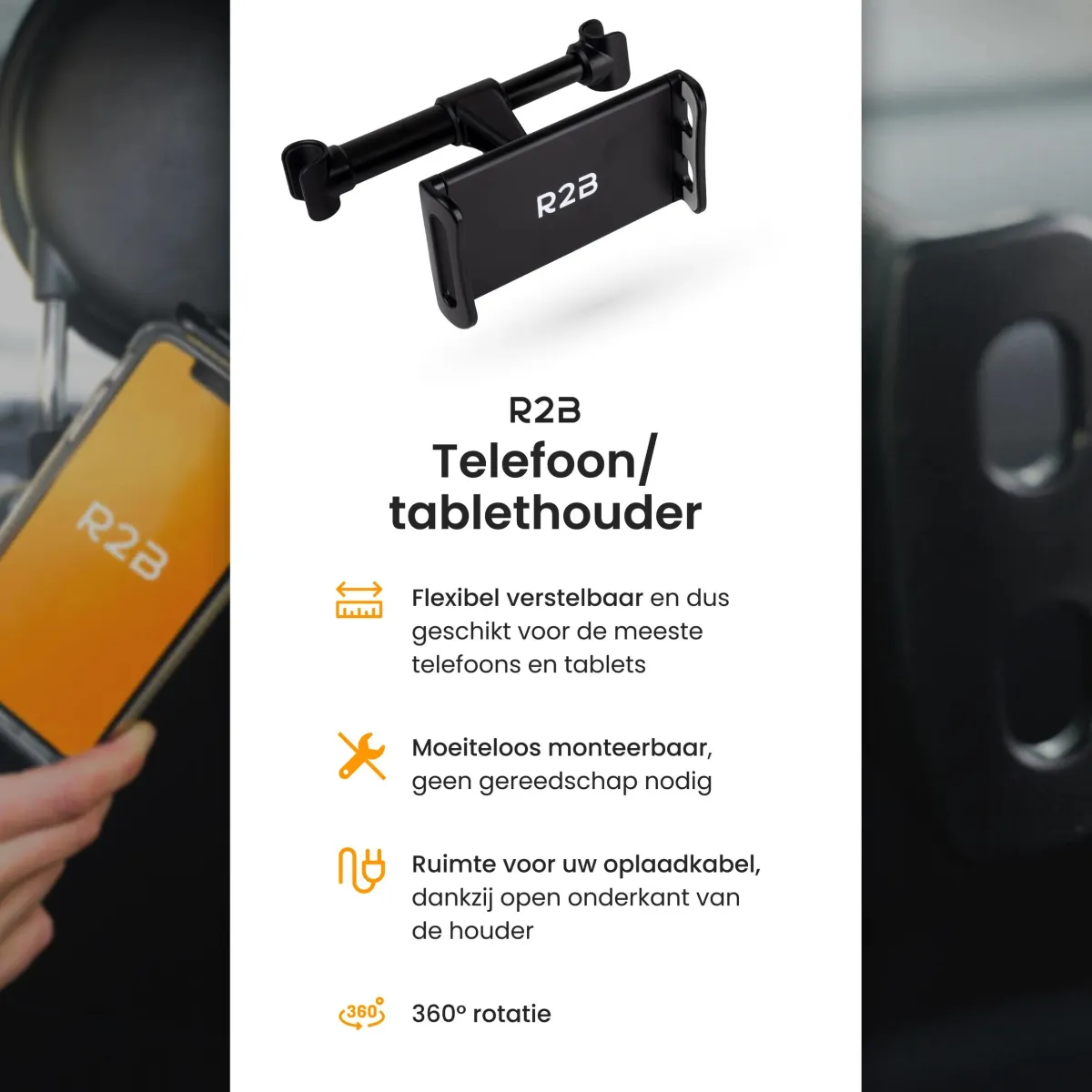 Discount Stevige Tablet houder auto hoofdsteun Telefoon & Tablethouders