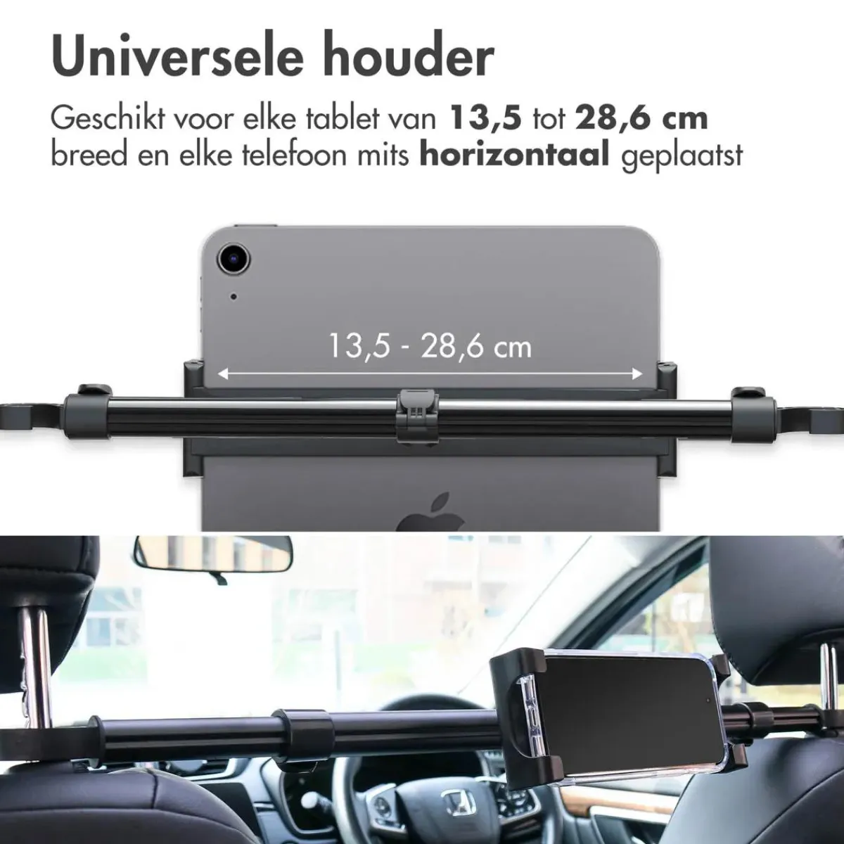 Tablethouder Auto - Hoofdsteun Midden Telefoon & Tablethouders