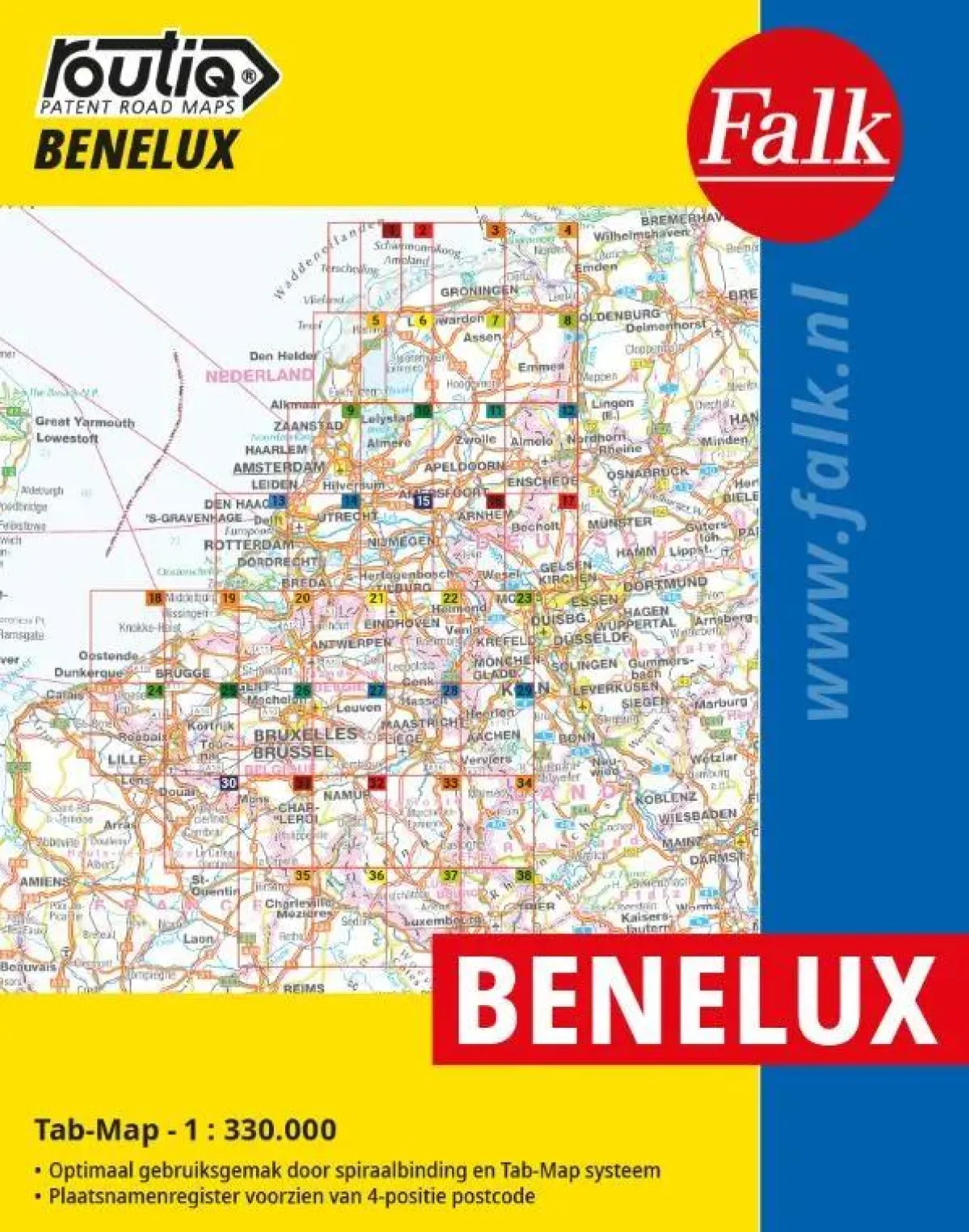 Online Tab-Map Routiq Benelux Wegenkaarten & Atlassen|Wegenkaarten