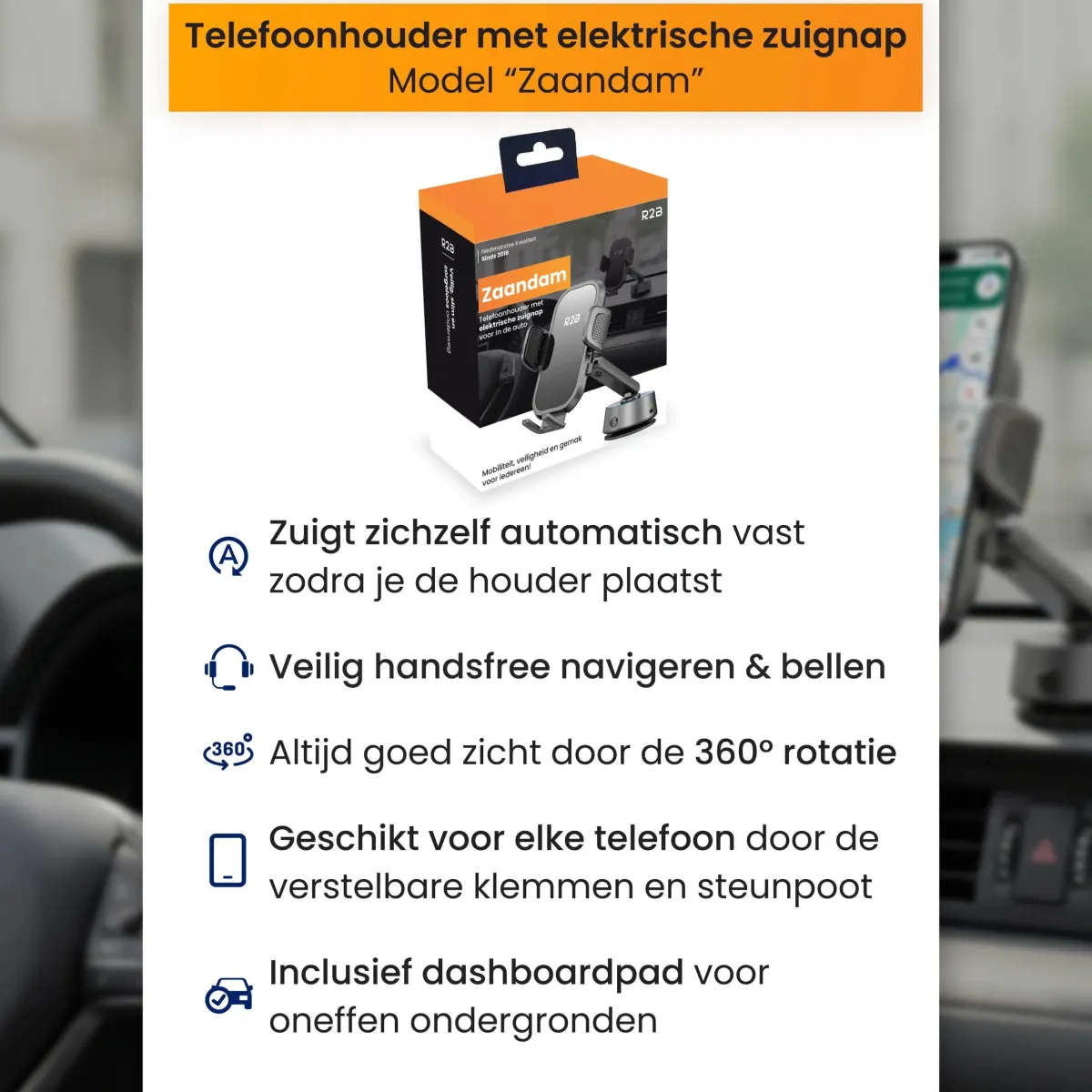 Clearance Telefoonhouder Auto - Elektrische Zuignap Telefoon & Tablethouders