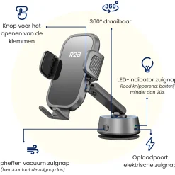 Clearance Telefoonhouder Auto - Elektrische Zuignap Telefoon & Tablethouders