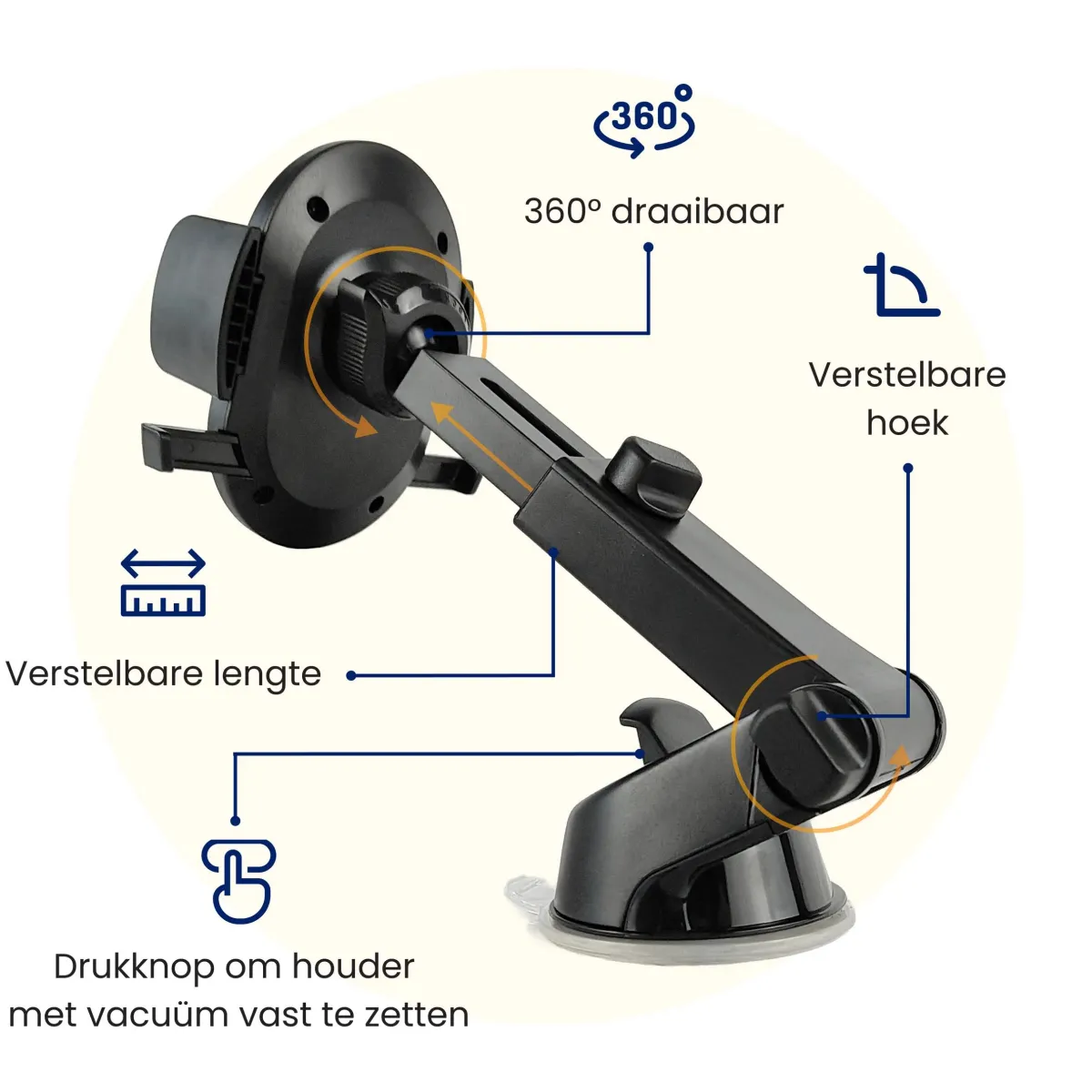 Outlet Telefoonhouder Auto voor Dashboard en Raam Telefoon & Tablethouders