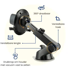 Online Telefoonhouder Auto voor Raam + Dashboardpad Telefoon & Tablethouders