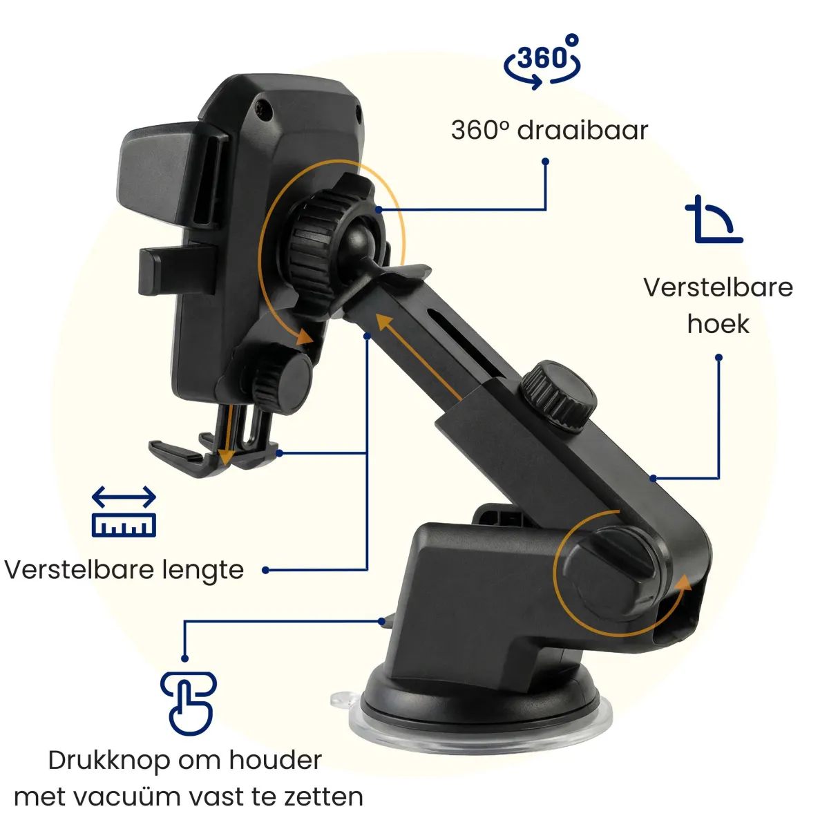 Best Telefoonhouder Auto Zuignap met Dashboard Pad Telefoon & Tablethouders