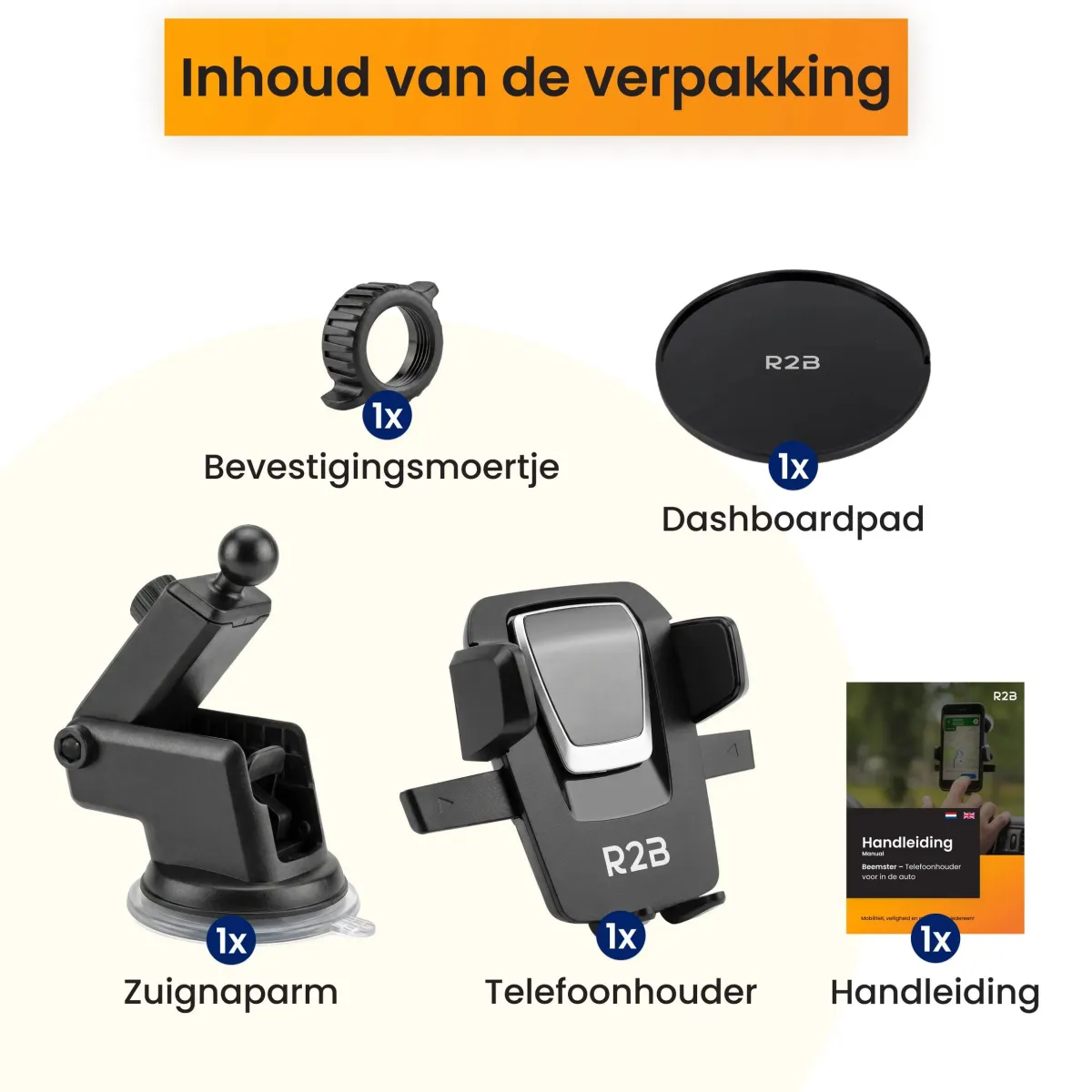 Best Telefoonhouder Auto Zuignap met Dashboard Pad Telefoon & Tablethouders